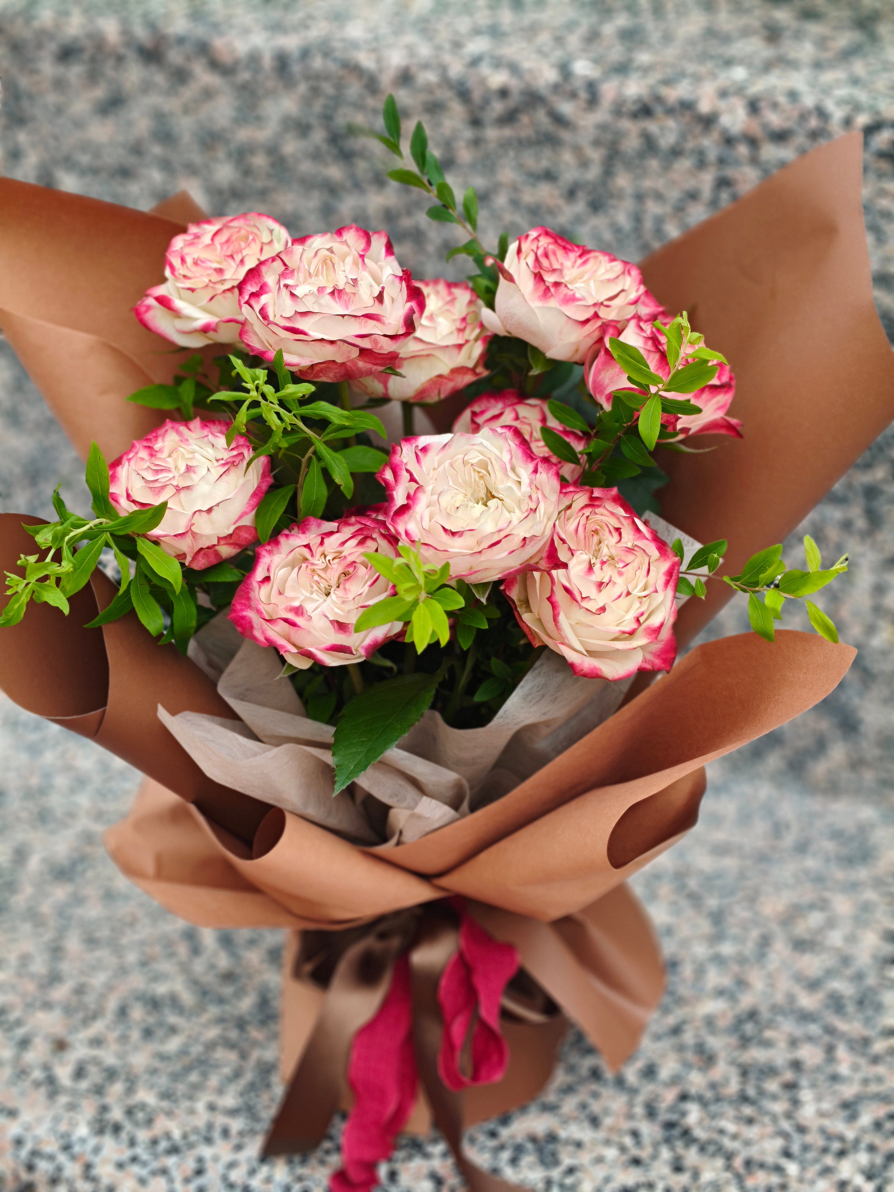 Apple Jack Rose Bouquet 苹果杰克玫瑰花束
