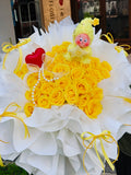 Golden Star Yellow Rose Bouquet 金枝玉叶星星人黄玫瑰花束