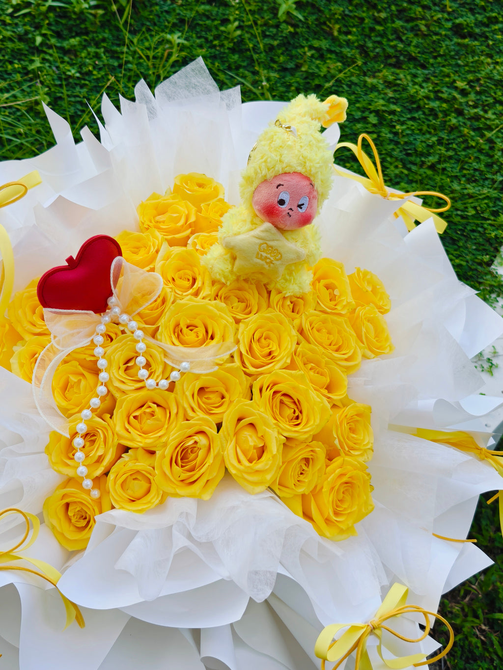 Golden Star Yellow Rose Bouquet 金枝玉叶星星人黄玫瑰花束