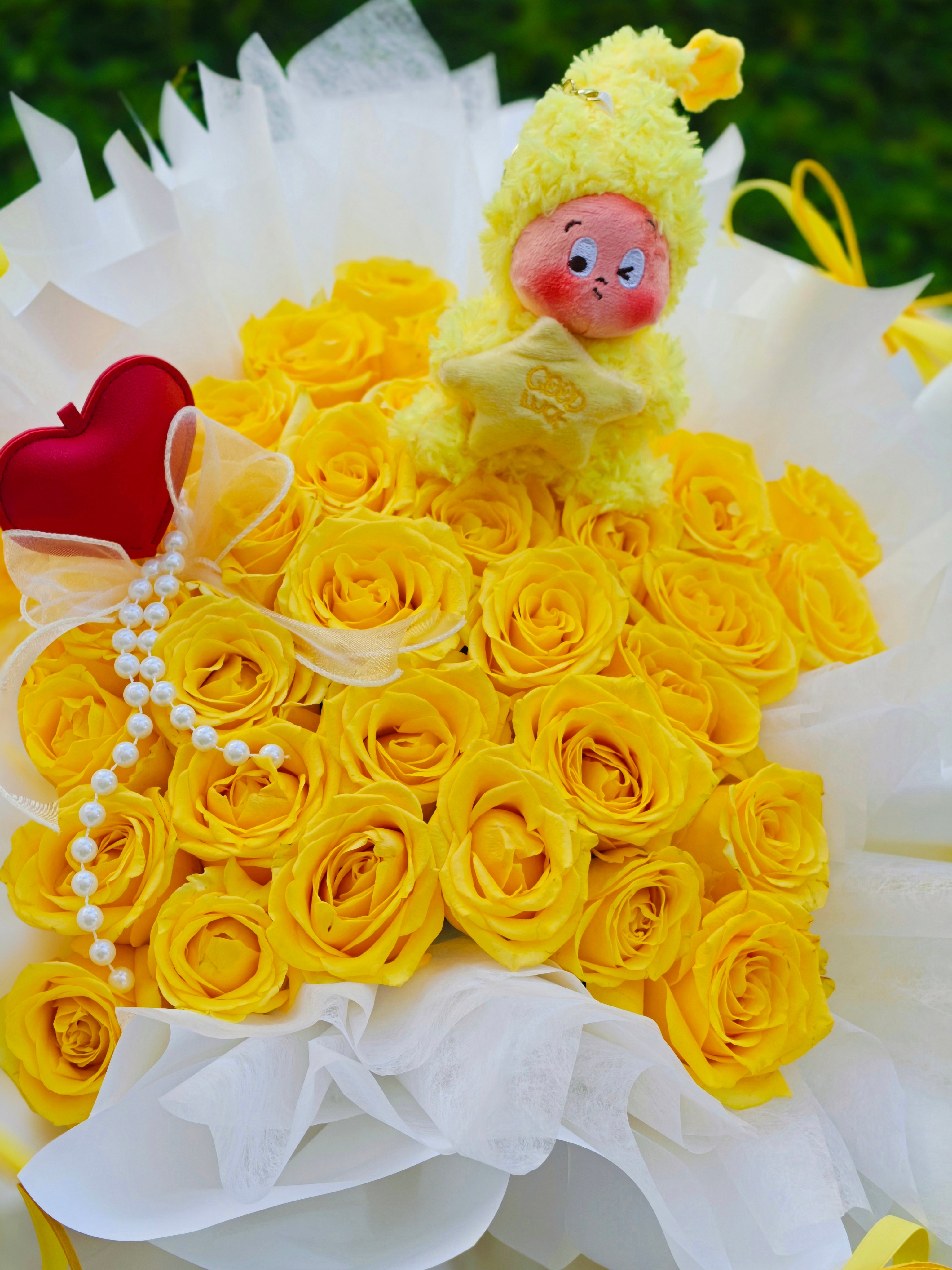 Golden Star Yellow Rose Bouquet 金枝玉叶星星人黄玫瑰花束