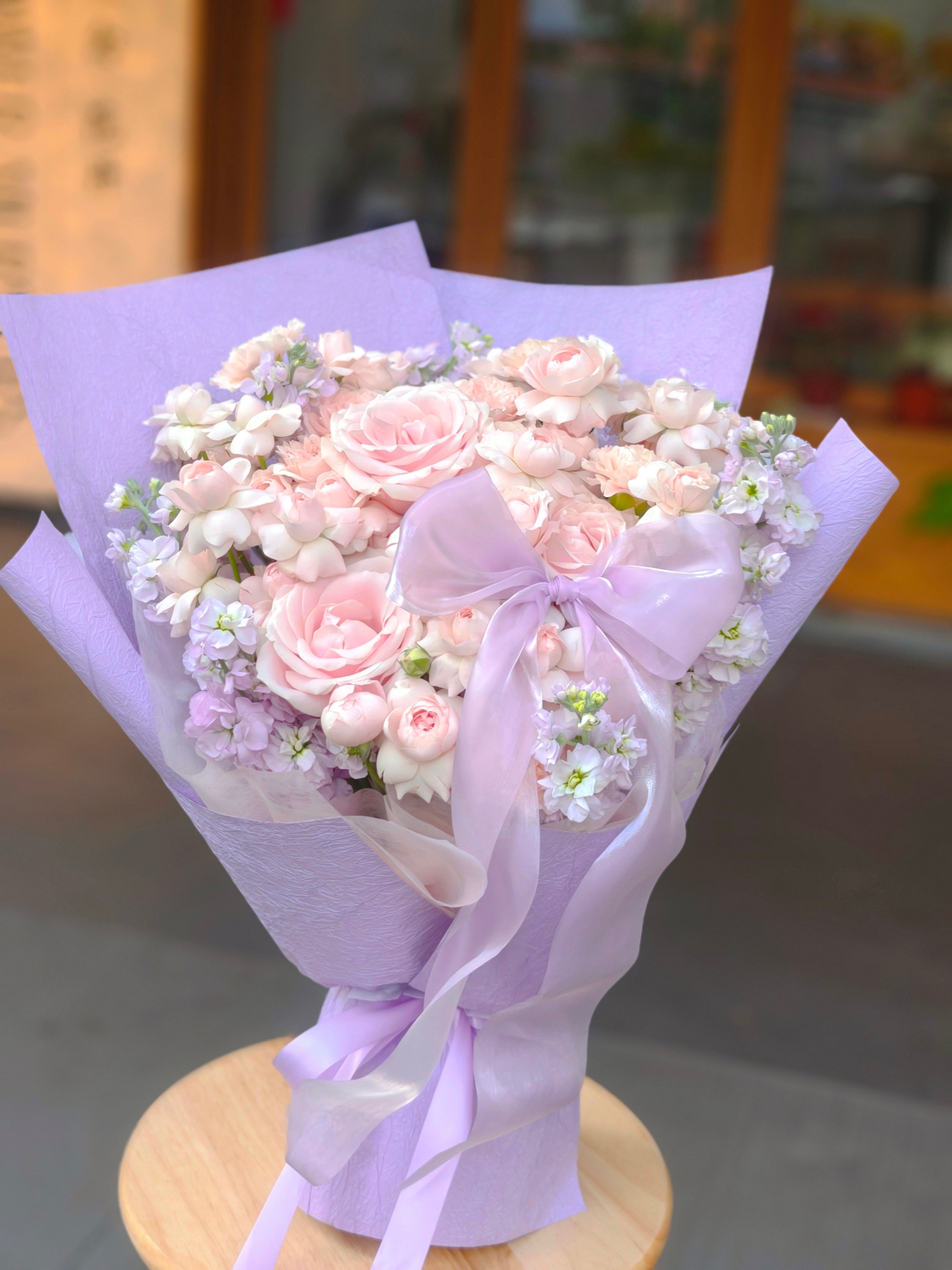 Fairy Kiss Violet Pink Purple Bouquet 仙子之吻紫罗兰粉紫花束