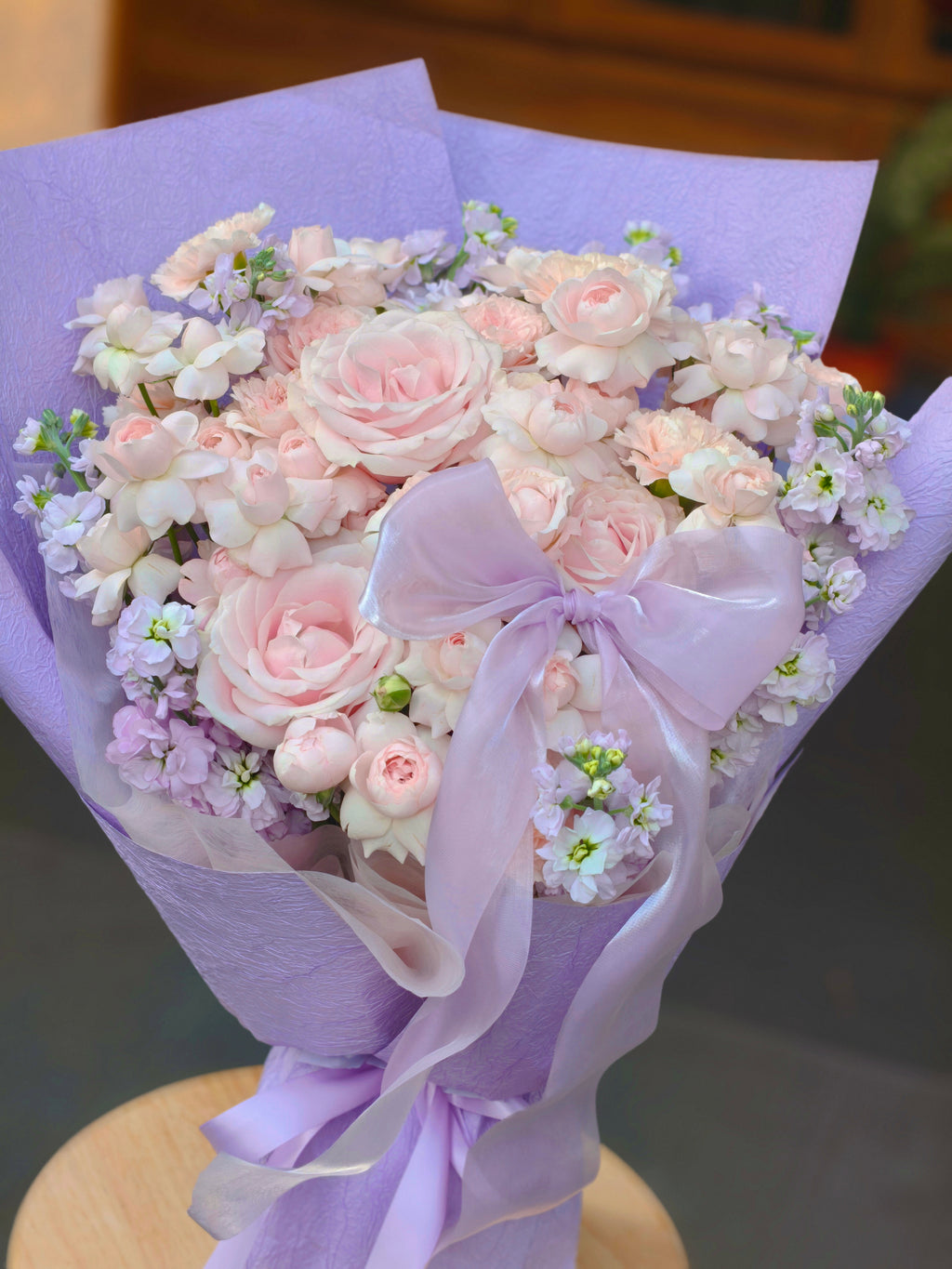 Fairy Kiss Violet Pink Purple Bouquet 仙子之吻紫罗兰粉紫花束